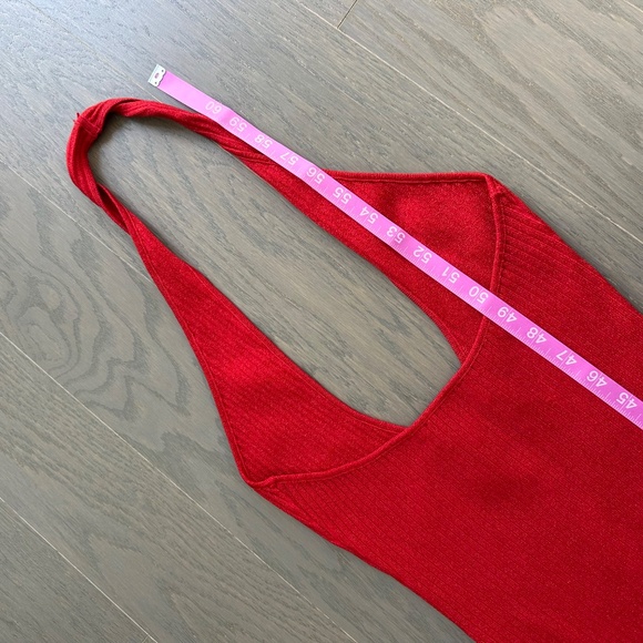 Retrofete Verona Bandage Knit Maxi Dress Red Halter Bodycon - Small - with tags - Picture 9 of 9